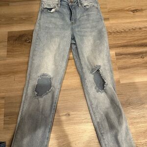 RSQ Light Wash Distressed Straight Leg Jeans